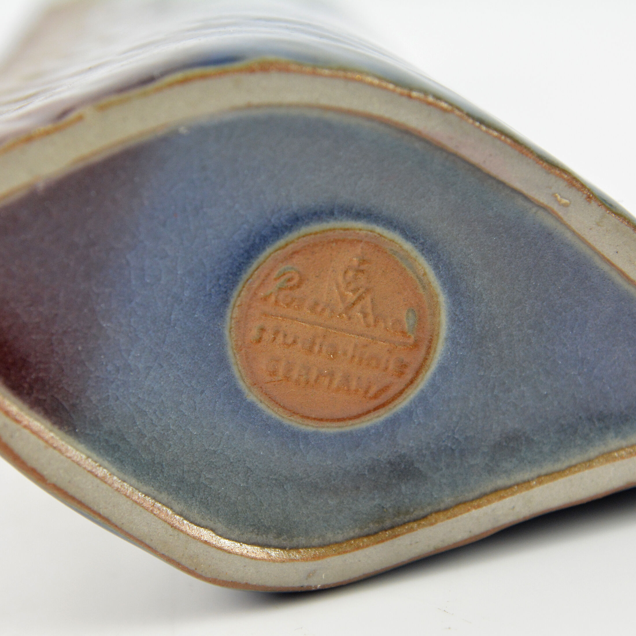 1985 organic modern ceramic vase designed by Johann Van Loon Rosenthal studio-line, Germany