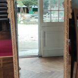 Old mirror wood decoration knot partition