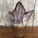 Ancien vase mouchoir en céramique style Vallauris