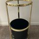 Vintage umbrella door in gilded metal 70s