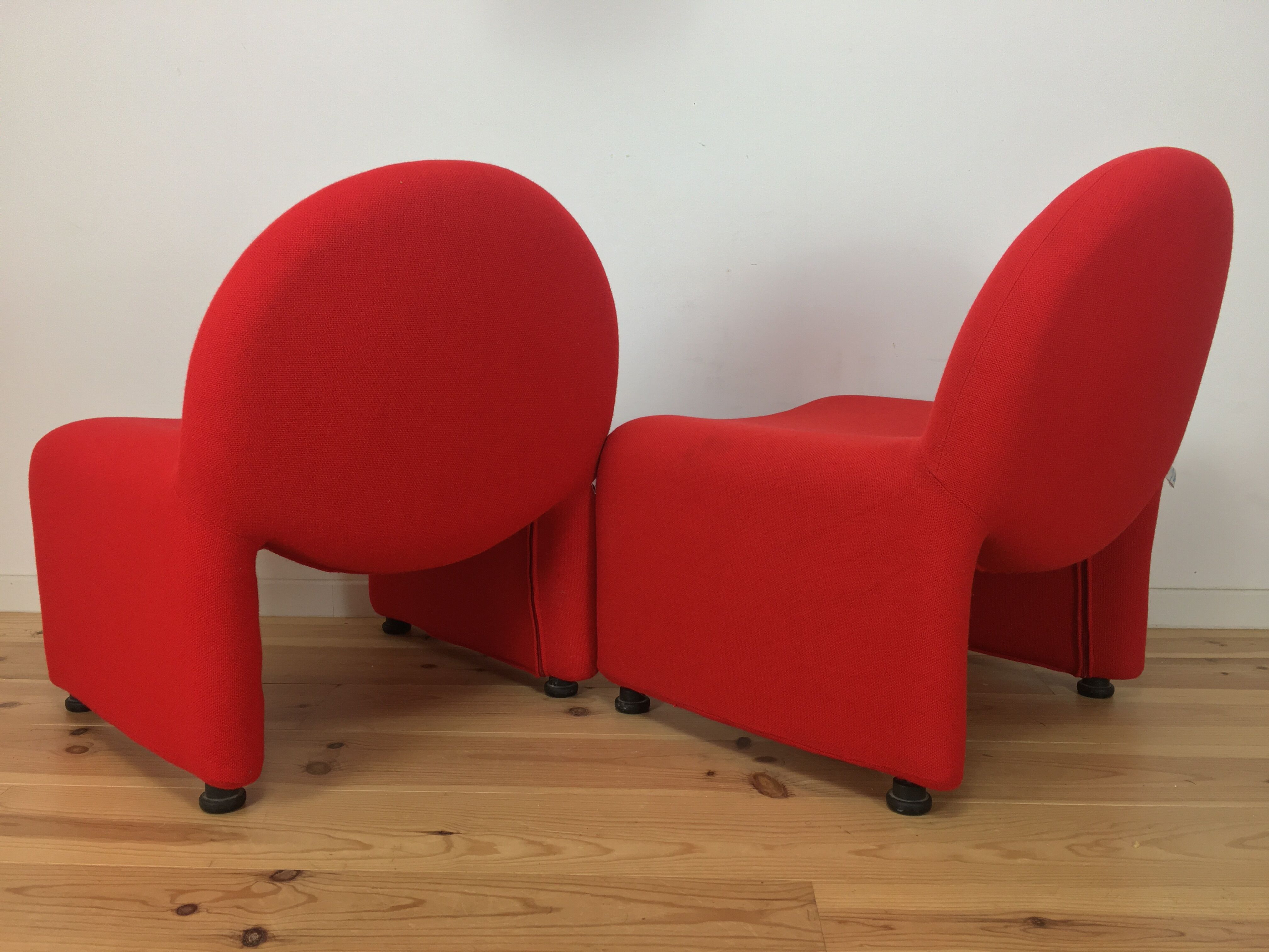Pair of red Atal chairs