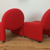 Pair of red Atal chairs
