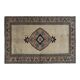 1970s Vintage Turkish Handmade Wool & Cotton Beige Area Rug 158x246