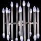 Lustre en chrome milieu du 20ème siècle, Sciolari distribué par Lightolier