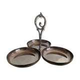 Vintage silver-plated metal bowl servant