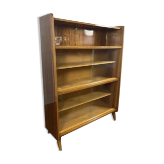 Vintage walnut bookcase by František Jirak 1960