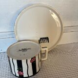 Cup with saucer Sarreguemines U&CIE