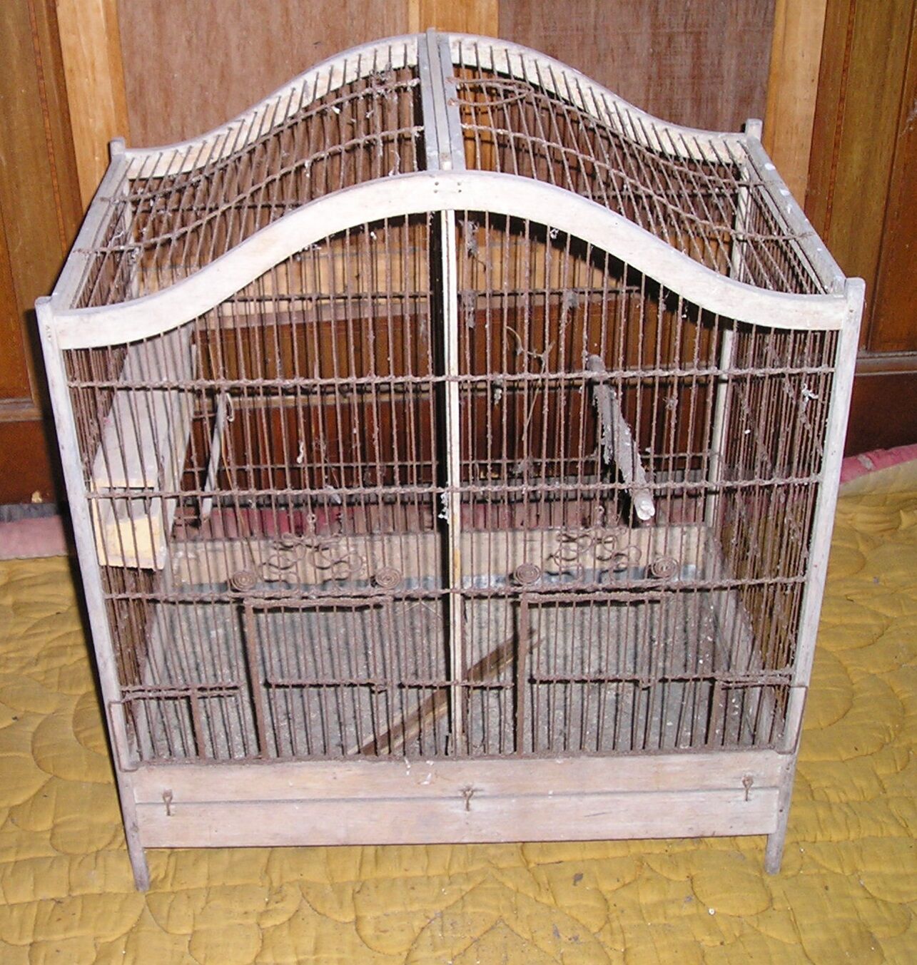 Old wooden bird cage