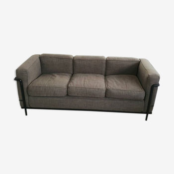 LC2 3-seater sofa by Le Corbusier, Cassina edition