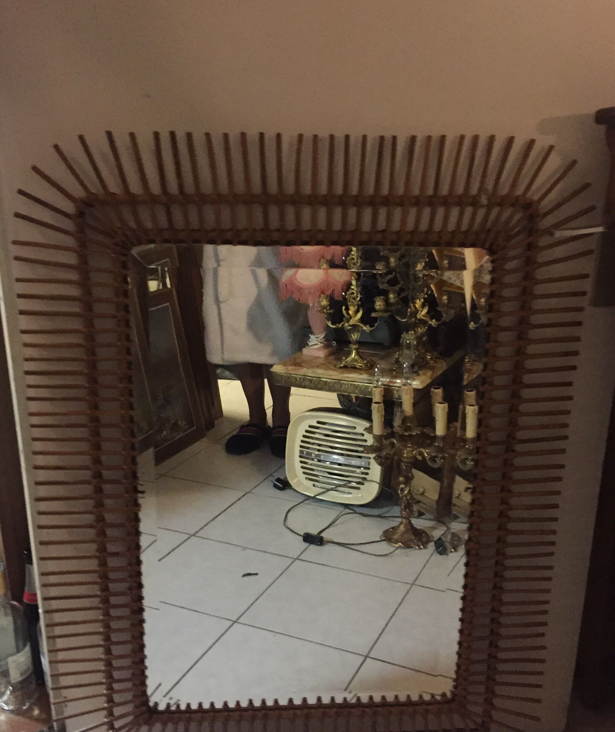 Miroir en rotin 112 x 86cm
