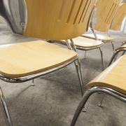 Lot of 6 "Golf" model chairs designed by Francesco Zaccone for the Brunner brand