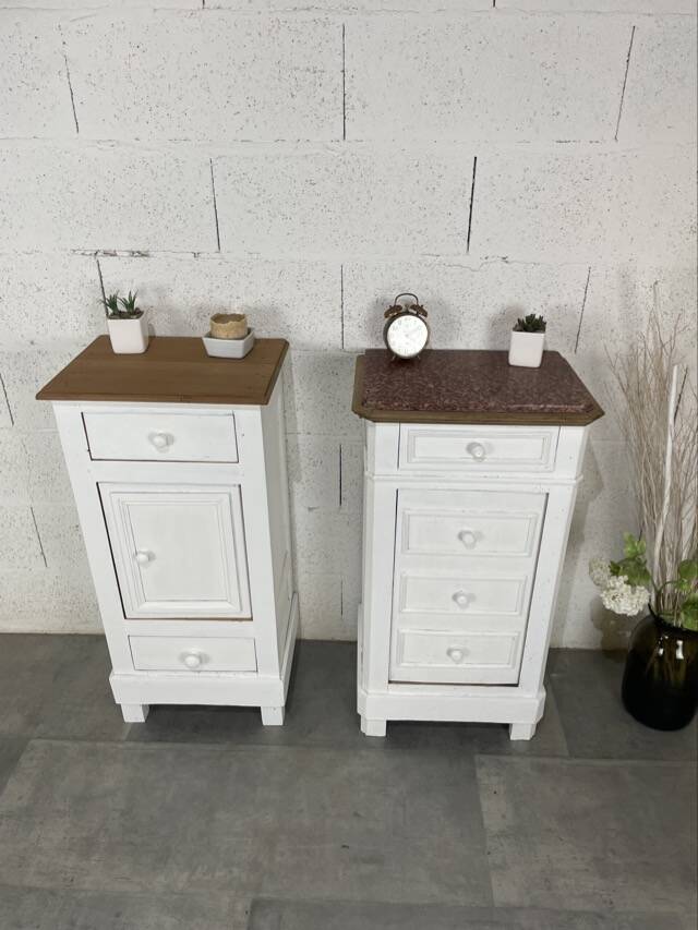 Pair of old bedside tables