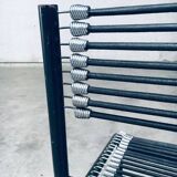 Postmodern sandows chairs attributed to rene herbst for ecart international, 1980s, set of 6