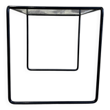 Black wire metal side table