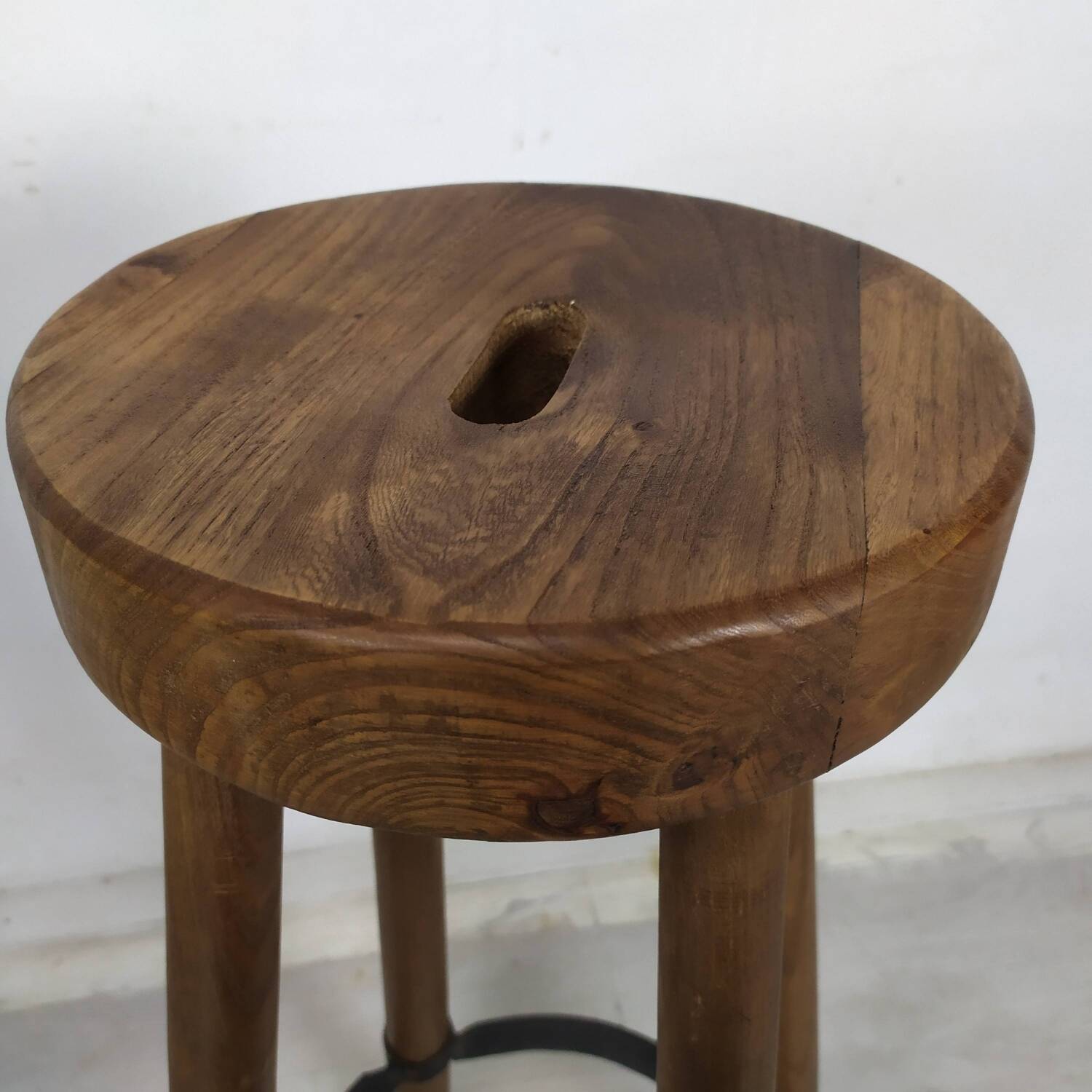 3 brutalist bar stools