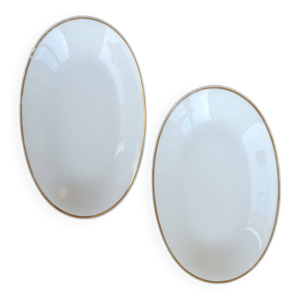 Raviers vintage en porcelaine - blanche