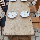 Loom table in solid oak 240 x 58 cm. 1920.