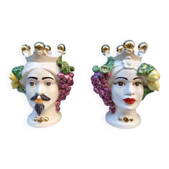 Teste di moro siciliane in ceramica
