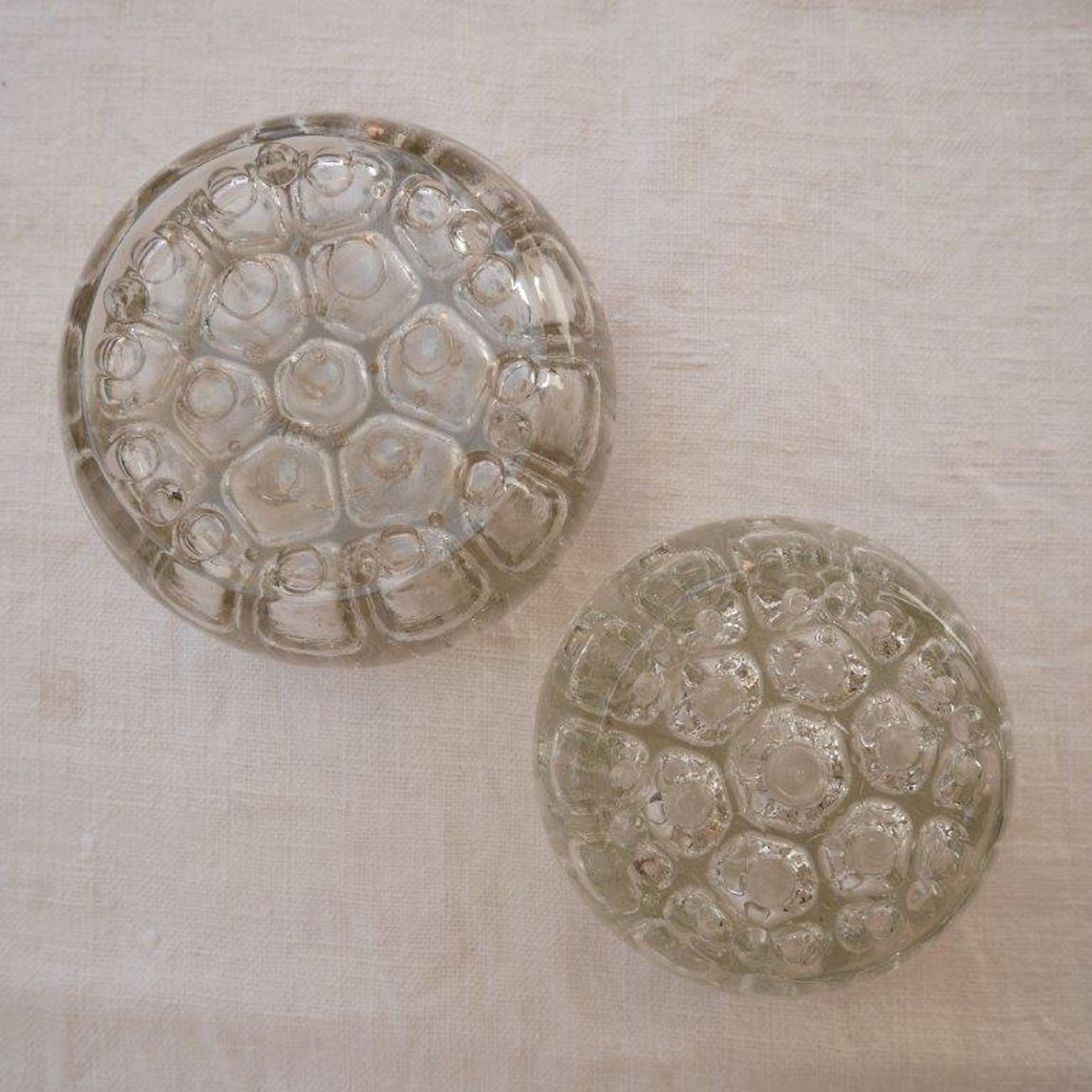 Set of 2 glass flower picks