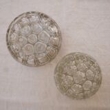 Set of 2 glass flower picks