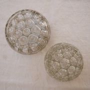 Set of 2 glass flower picks