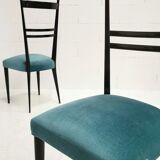 Pair of Italian high-backed chairs, 1950s