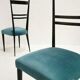 Pair of Italian high-backed chairs, 1950s
