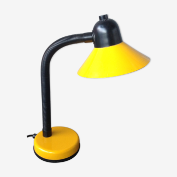 Lampe vintage de bureau flexible métal jaune