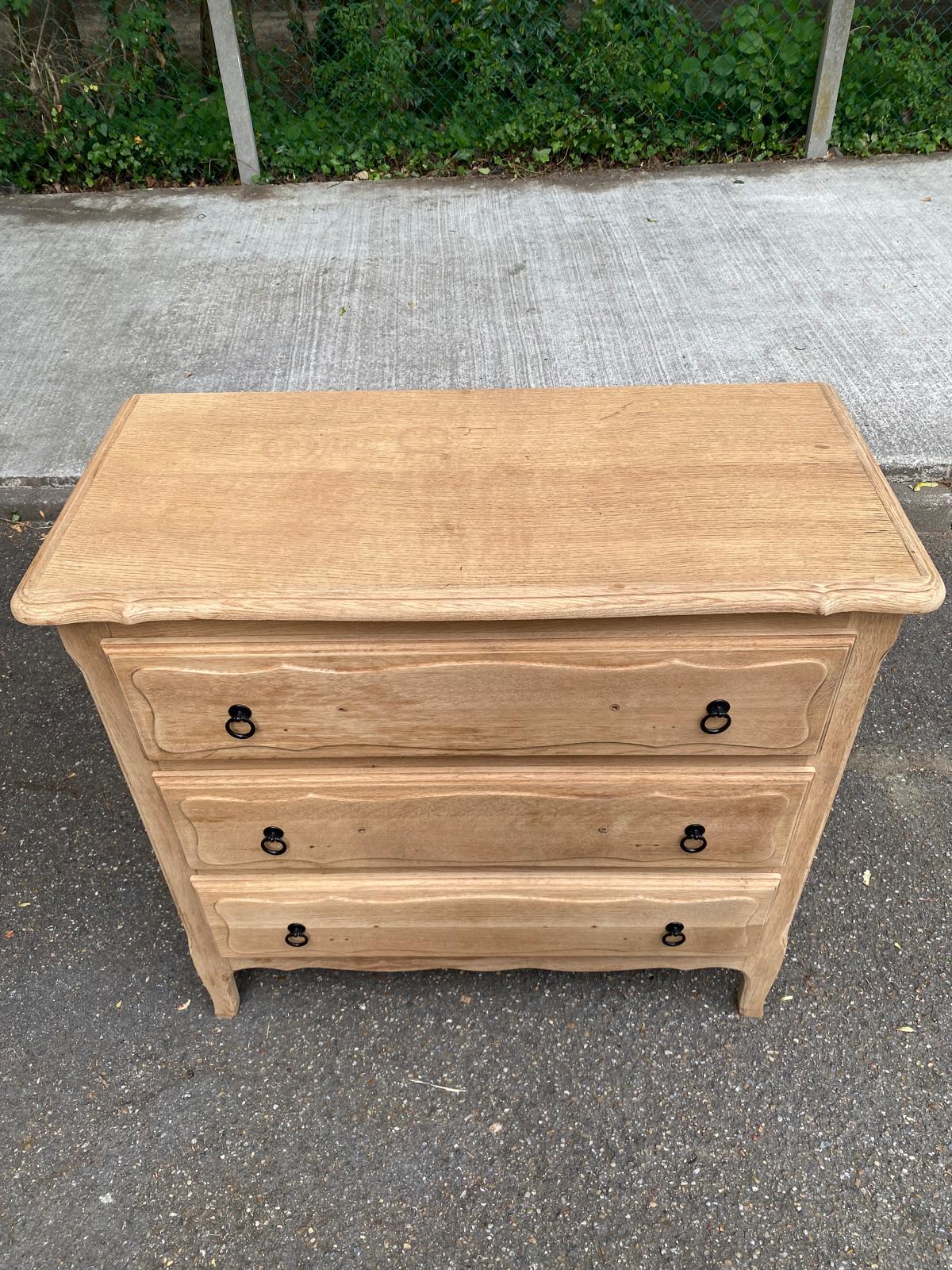 Vintage Bibus Louis XV commode renovated in oak from the 1950s.