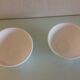 Two bowls in Arcopal white floral decoration / vintage 70s