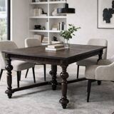 Antique Rectangular Oak Dining Table, 1890s