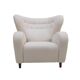 Late 20th Century White Wool and Solid Wood Pair of Armchairs, Norway