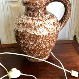 Vintage enamelled ceramic lamp