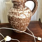 Vintage enamelled ceramic lamp