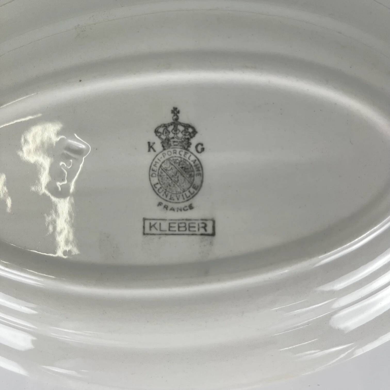 Duo de ravier KG Lunéville modèle "Kleber", milieu XXe siècle