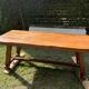 Brutalist dining table from the 1950s in solid elm.