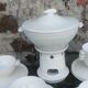 Full service with mussels/fries. in GIEN earthenware 70s/80s