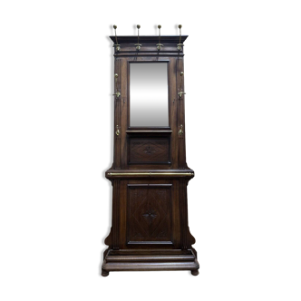 Coat rack - Napoleon III wardrobe in wood and brass