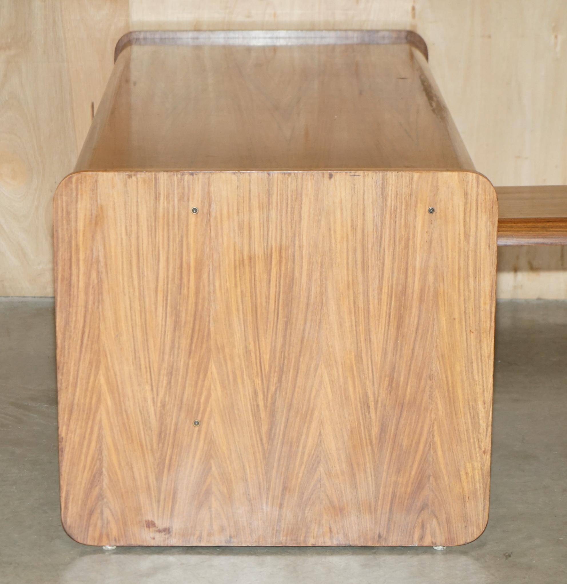 Left corner desk in Brazilian wood Mid Century Modern style