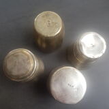 4 silver metal timpani