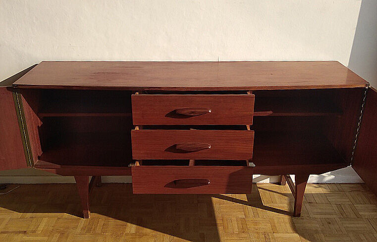 Sideboard inlaid teak 1960s
