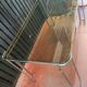 Vintage Italian table with tubular frame and smoked glass, 1970