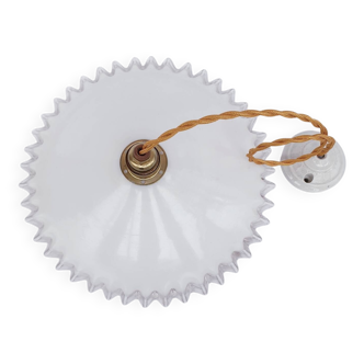 Antique opaline pendant light