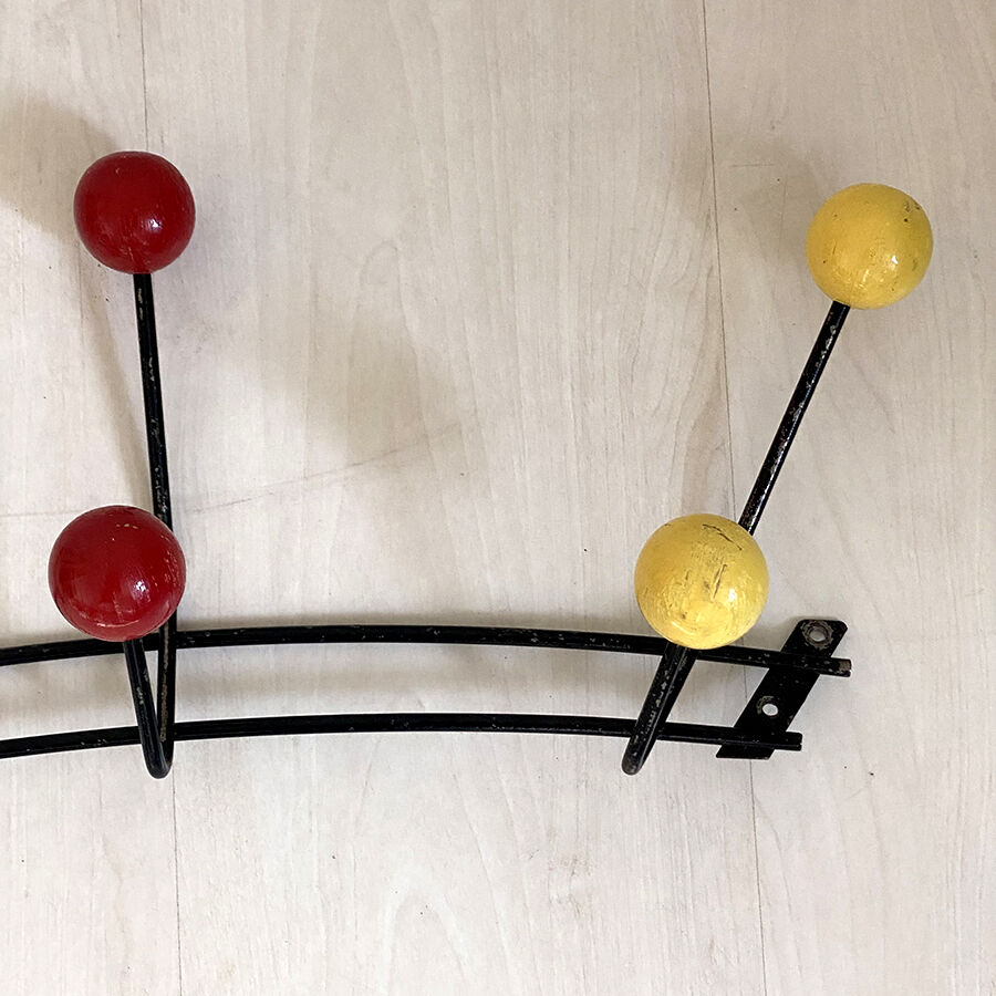 Vintage wall coat rack 60's