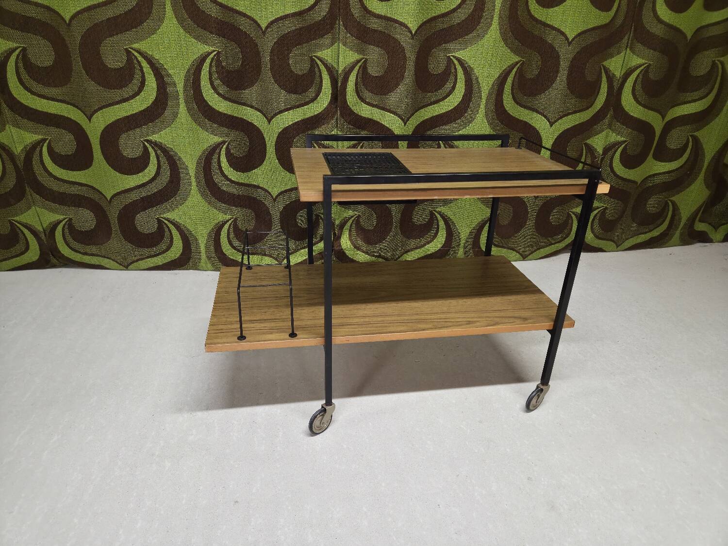1970s vintage bar cart