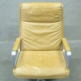 Office Leather Armchair by Delta Design for Wilkhahn, 1960s