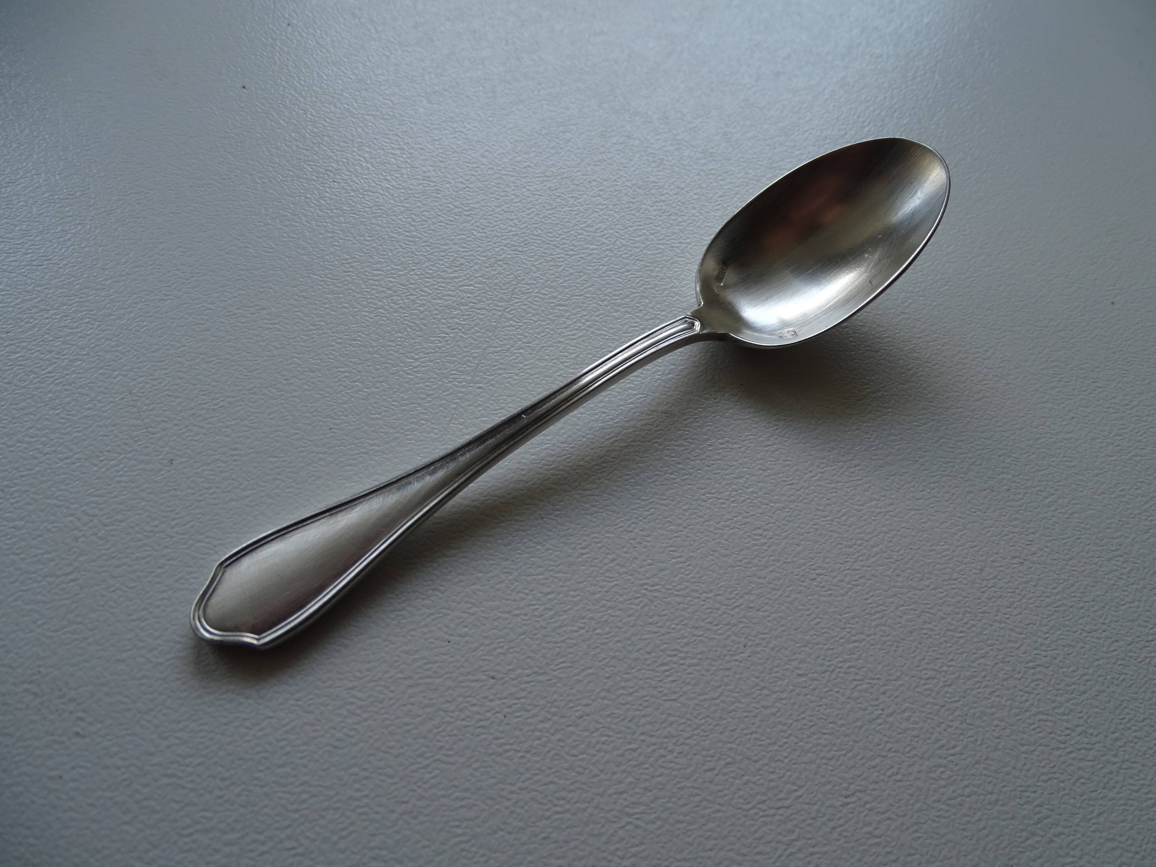 Set of 12 mocha spoons Ravinet Denfer in silver metal