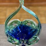 Murano: blown glass centerpiece basket