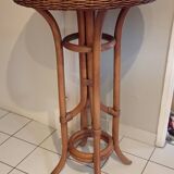 Old high table/standing bamboo and rattan table