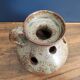 Stoneware cellar rat candle holder